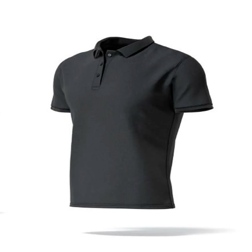 POLO CAMISERO PIQUE DAMA NEGRO 