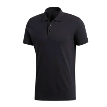 POLO CAMISERO PIQUE CABALLERO NEGRO